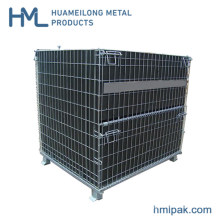 Large Rectangular Hot Dipped Galvanized Warehouse Collapsible Steel Mesh Cages